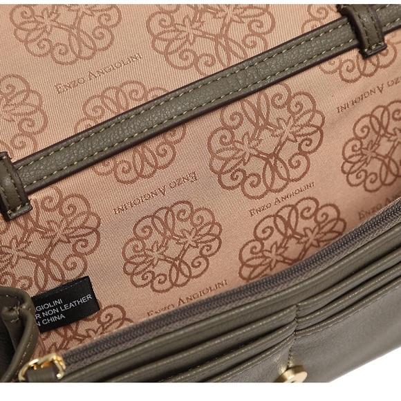 Enzo Angiolini Olive Green Crossbody Clutch - Picture 5 of 7